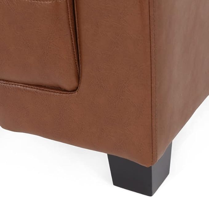 L-Shape Leatherette Sofa