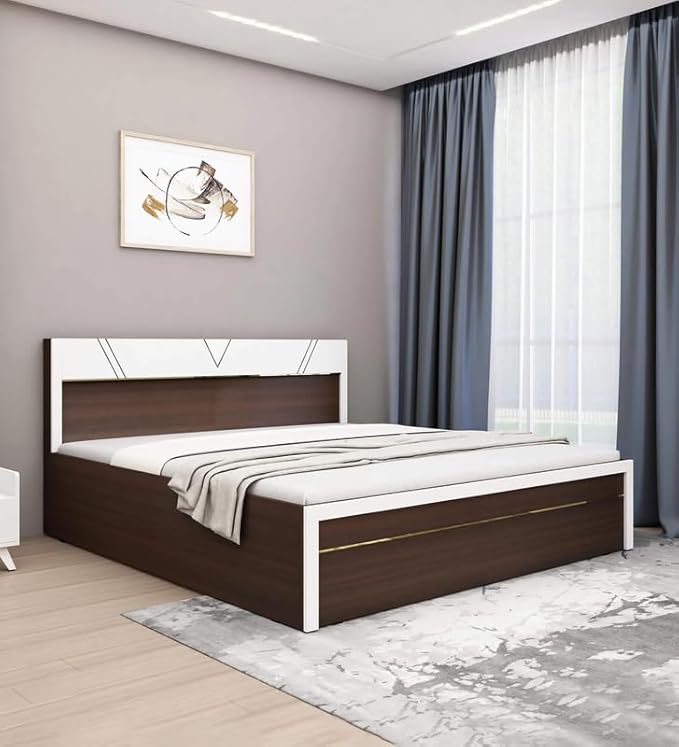 Queen Size Hydraulic Bed | Engineered Wood