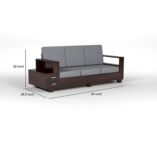 Wooden 3-Seater Sofa