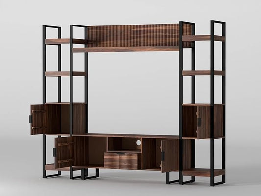 TV Unit with Bookshelf