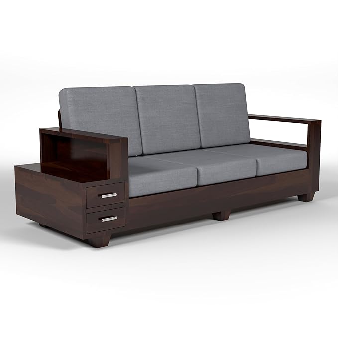 Wooden 3-Seater Sofa