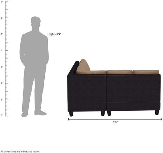 Wooden L-Shaped Sofa