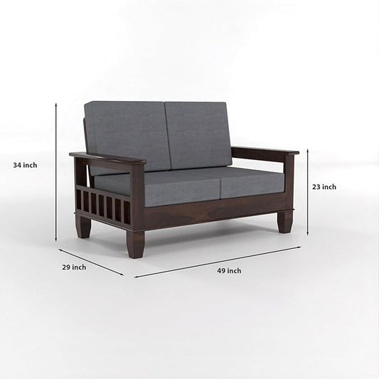 Wooden 2-Seater Sofa