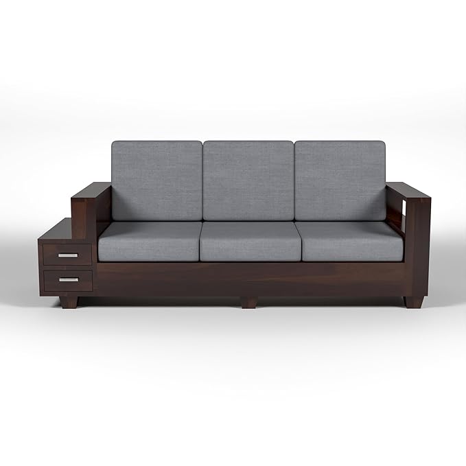 Wooden 3-Seater Sofa