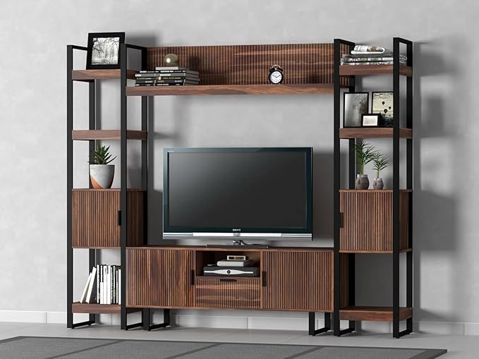 TV Unit with Bookshelf