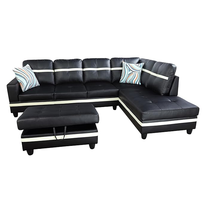 Modular L-Shape Sofa (Leather)