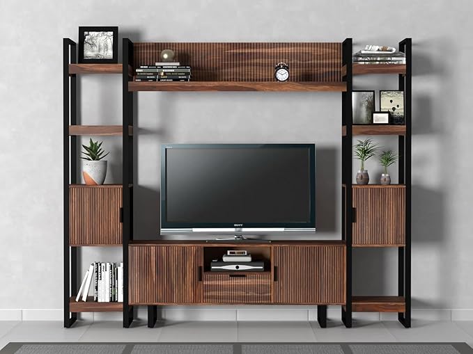 TV Unit with Bookshelf