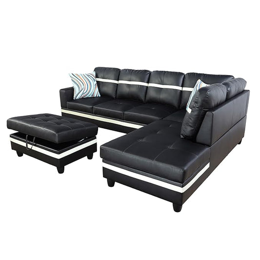 Modular L-Shape Sofa (Leather)