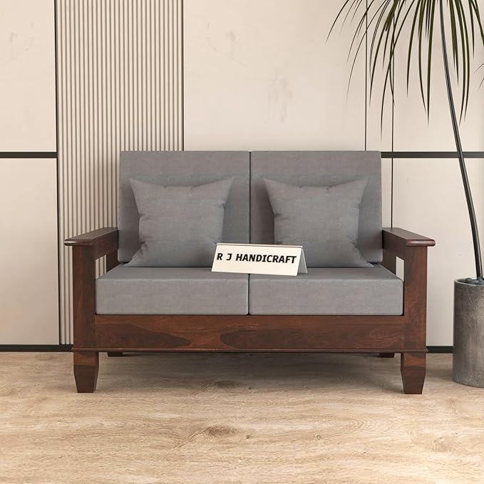 Wooden 2-Seater Sofa