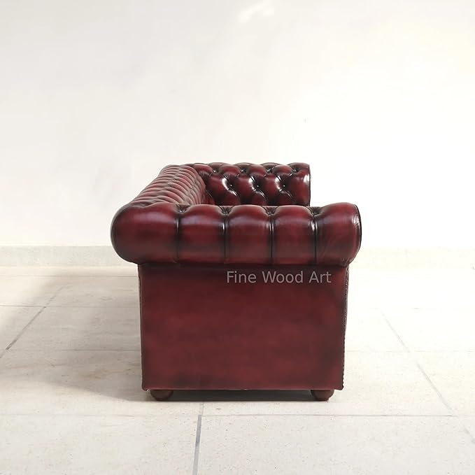 Leatherette Chesterfield Sofa