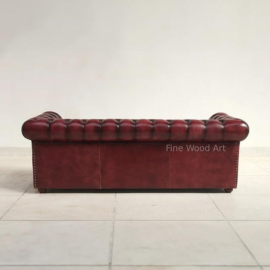 Leatherette Chesterfield Sofa