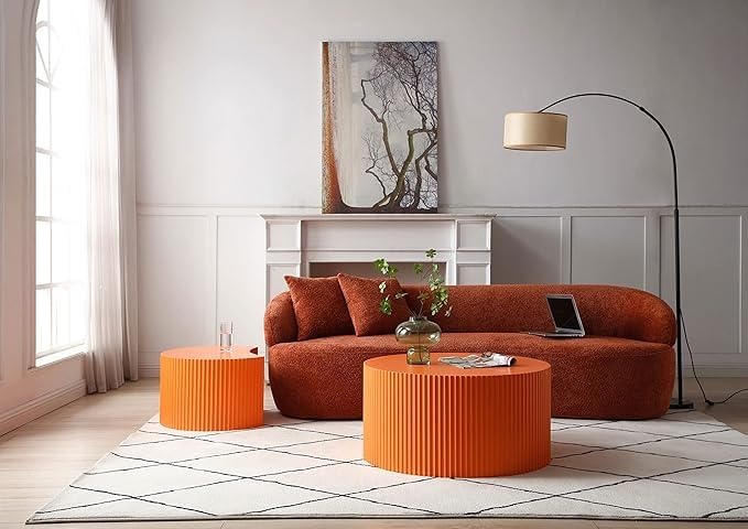 Curved Fabric Sofa