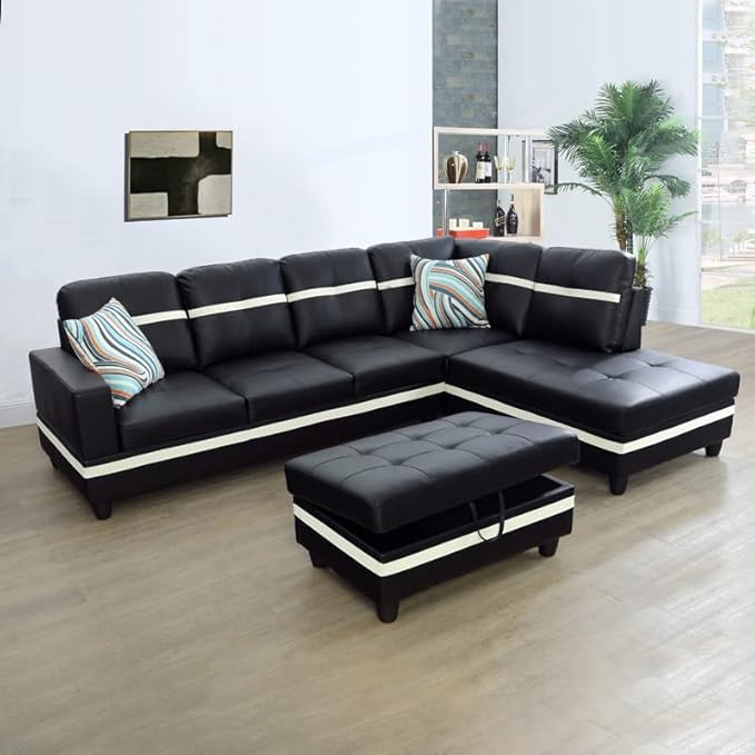 Modular L-Shape Sofa (Leather)