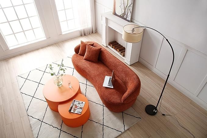 Curved Fabric Sofa