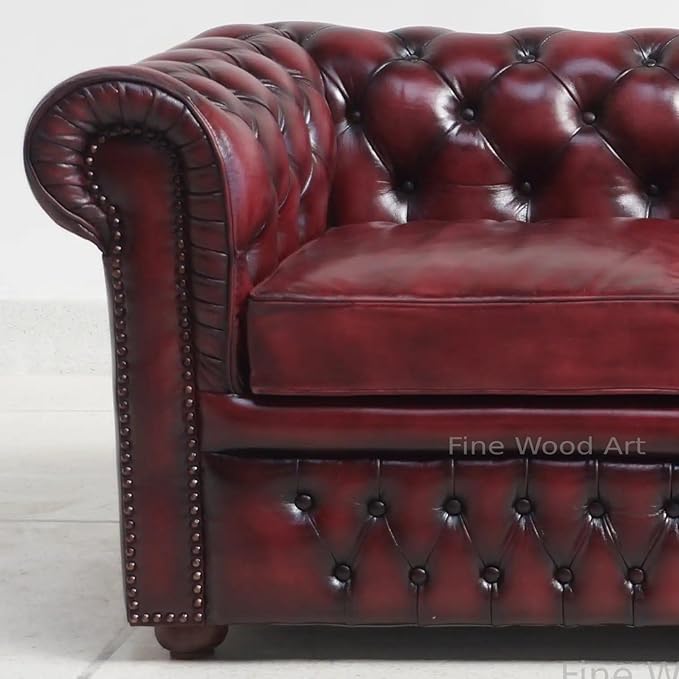 Leatherette Chesterfield Sofa
