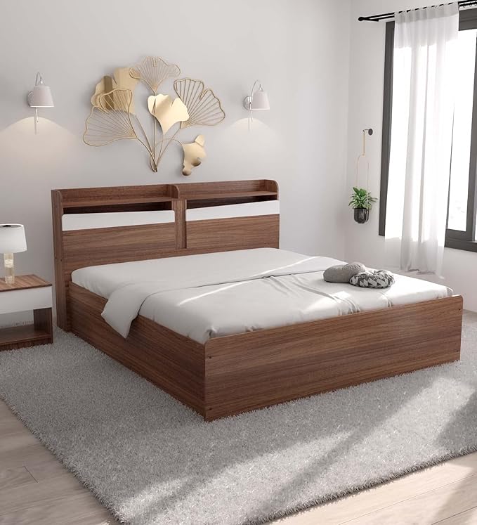 Queen Size Hydraulic Bed | Engineered Wood