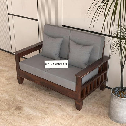 Wooden 2-Seater Sofa