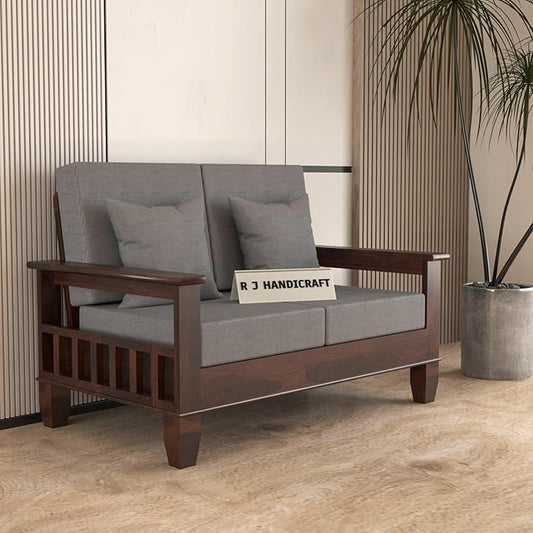 Wooden 2-Seater Sofa