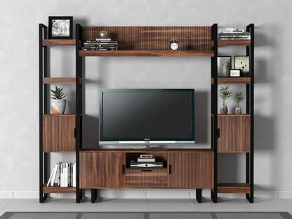 TV Unit with Bookshelf