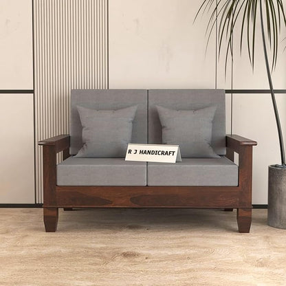 Wooden 2-Seater Sofa