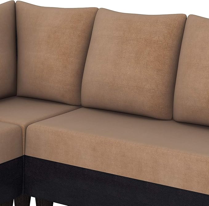 Wooden L-Shaped Sofa