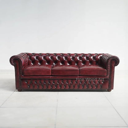 Leatherette Chesterfield Sofa