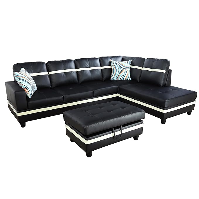 Modular L-Shape Sofa (Leather)