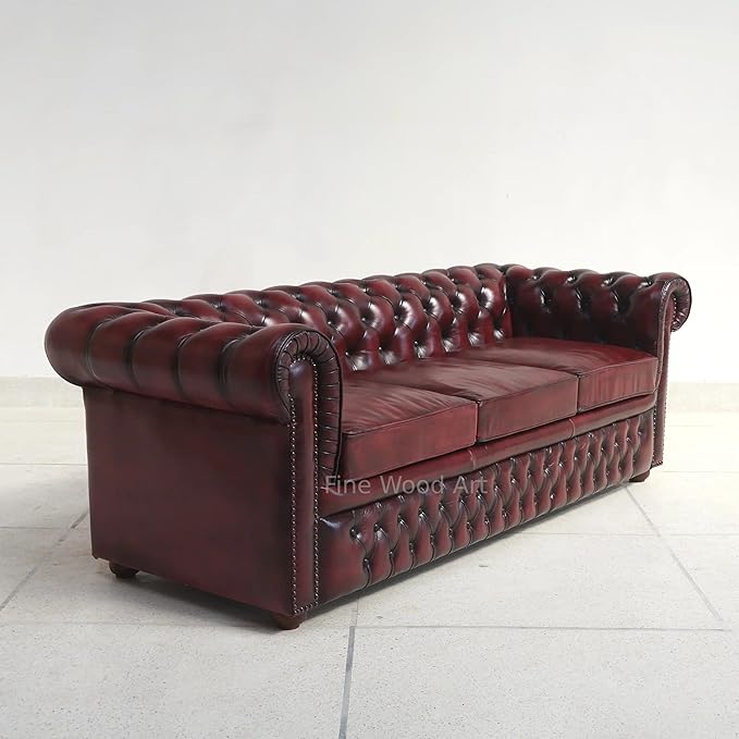 Leatherette Chesterfield Sofa